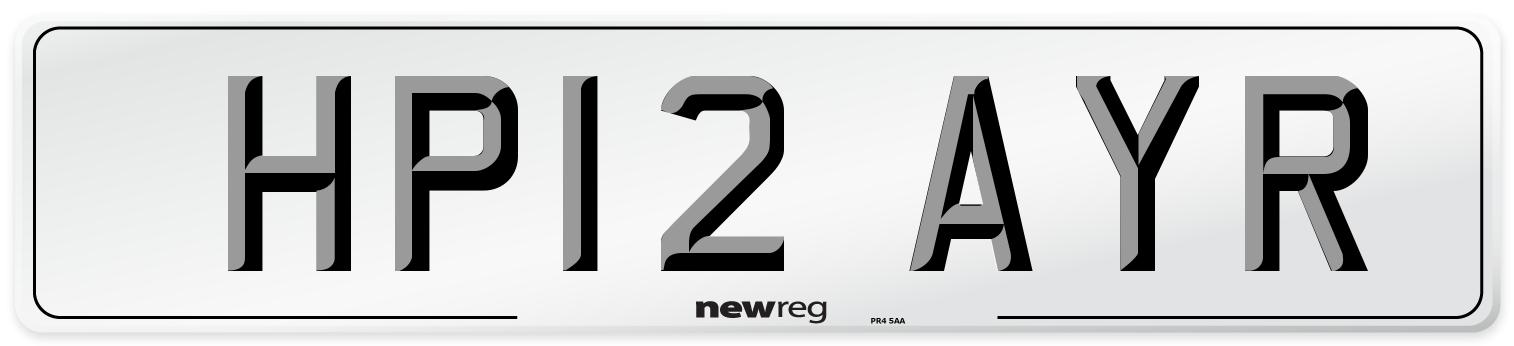 HP12 AYR Number Plate from New Reg